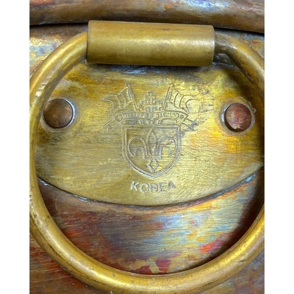 Philippe Richard Copper round bottom Mixing bowl brass ring - Picture 4 of 6